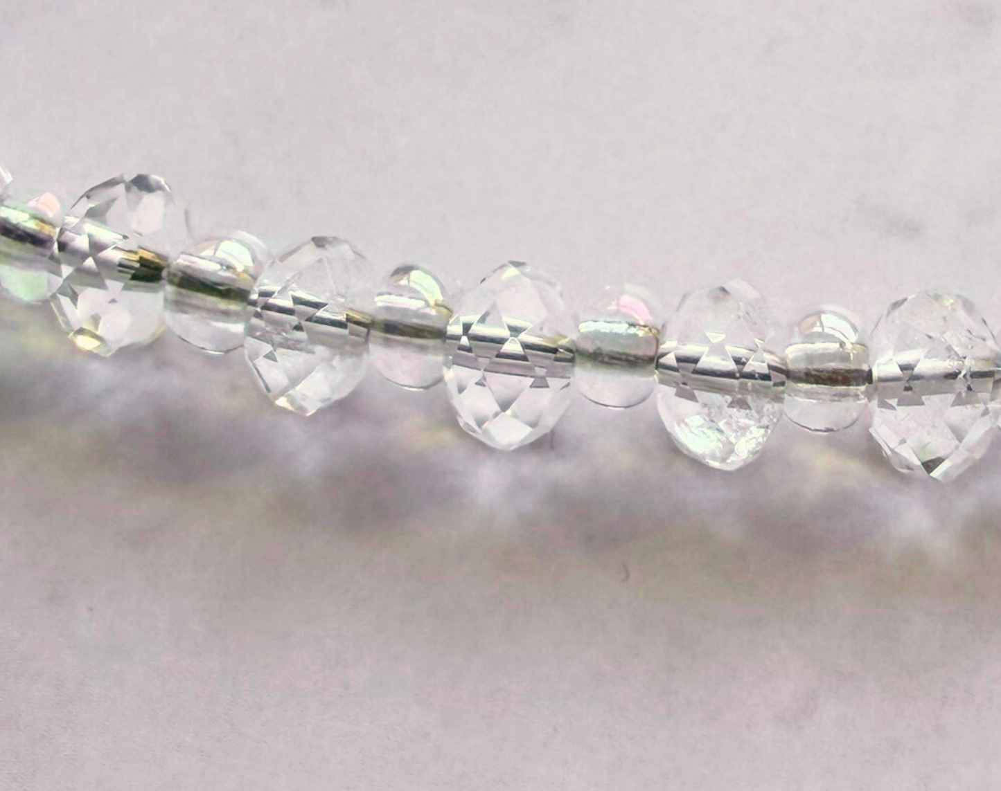 Chakra Choker Necklace – Minimalist 7 Chakra Gemstone Jewelry for Balance & Clarity, Clear Quartz, Stainless Steel