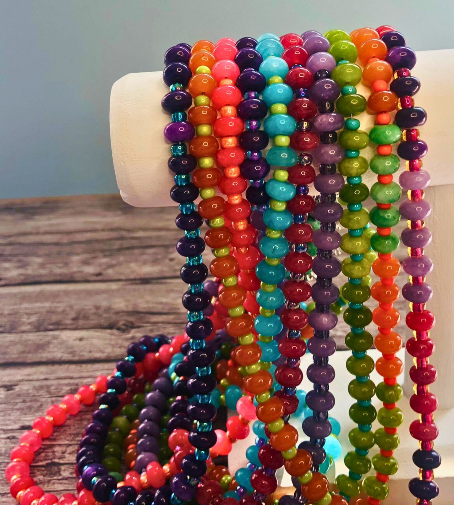 Grapealicious Candy Necklace – Lavender Jade & Purple Beads