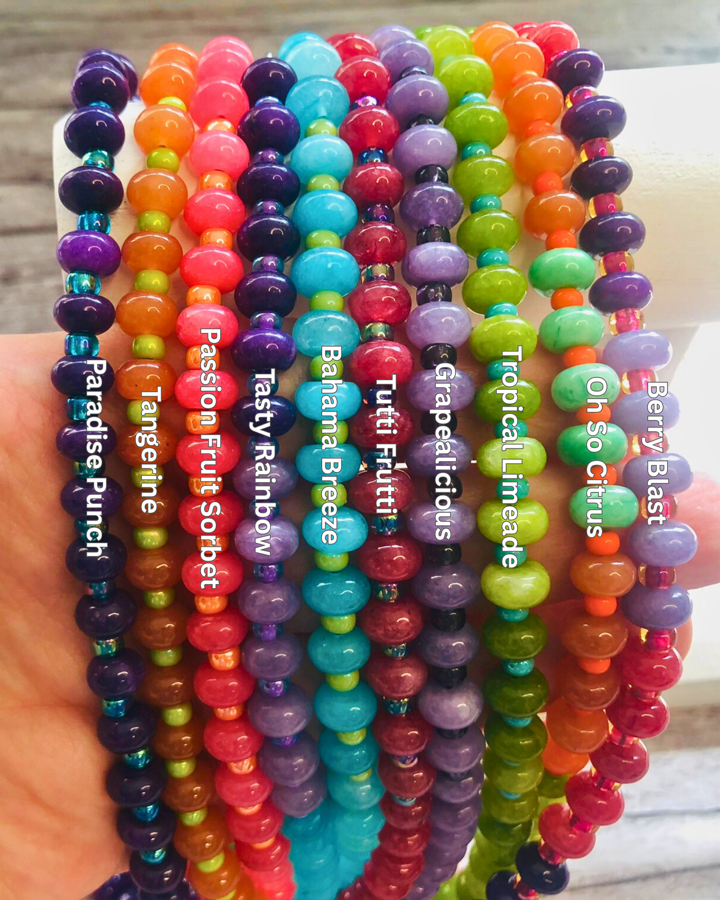 Grapealicious Candy Necklace – Lavender Jade & Purple Beads